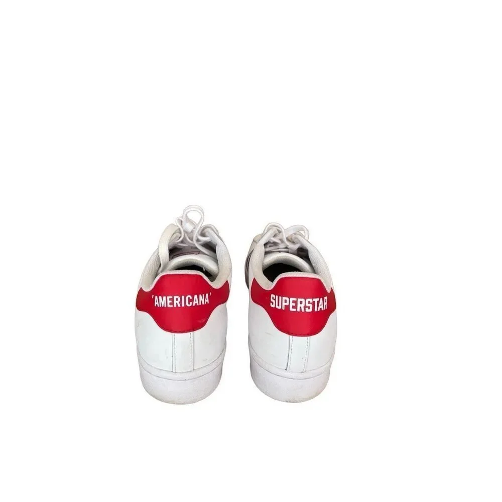 Adidas Mens White Americana vs. Superstar USA Sneakers Athletic Shoes Size 11